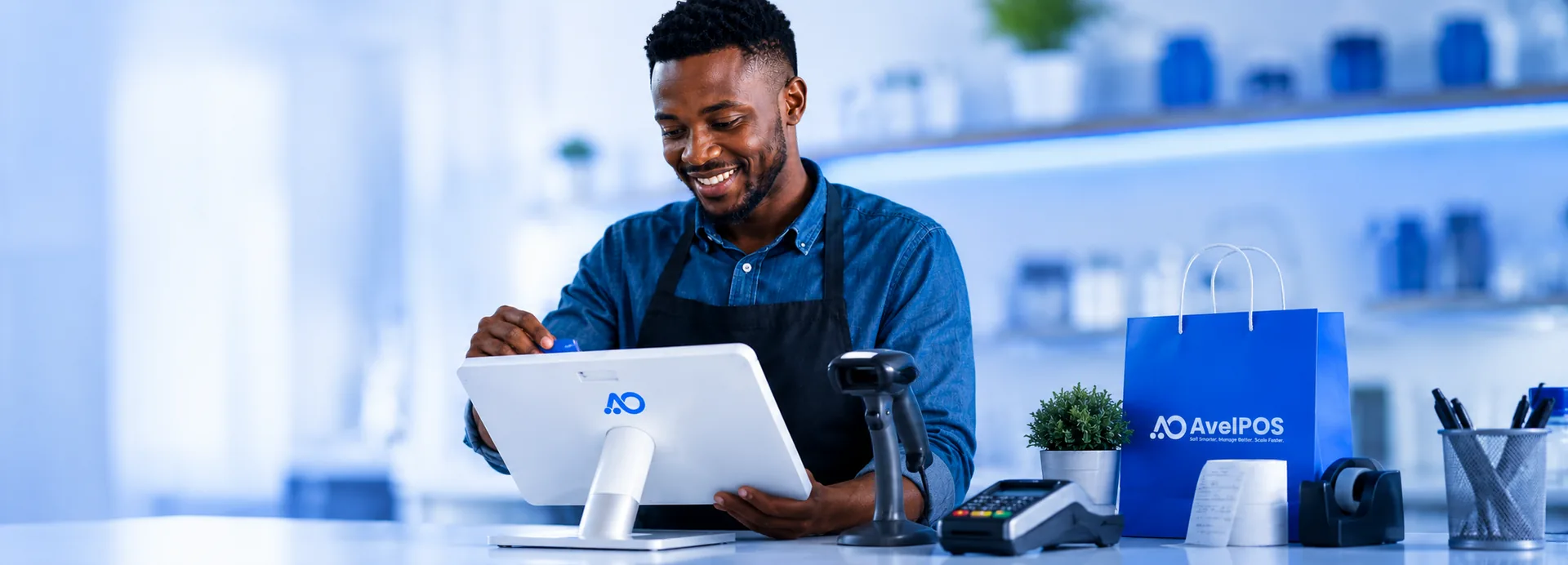 Retailer using AvelPOS terminal